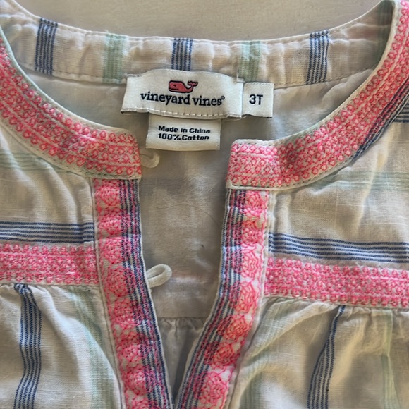 Vineyard Vines Kids Linen 3/4 Sleeve Tunic Top - Picture 2 of 4